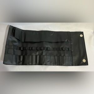 FantaSea Black Leatherette Trifold Pack for Hairdresser Shears and Combs